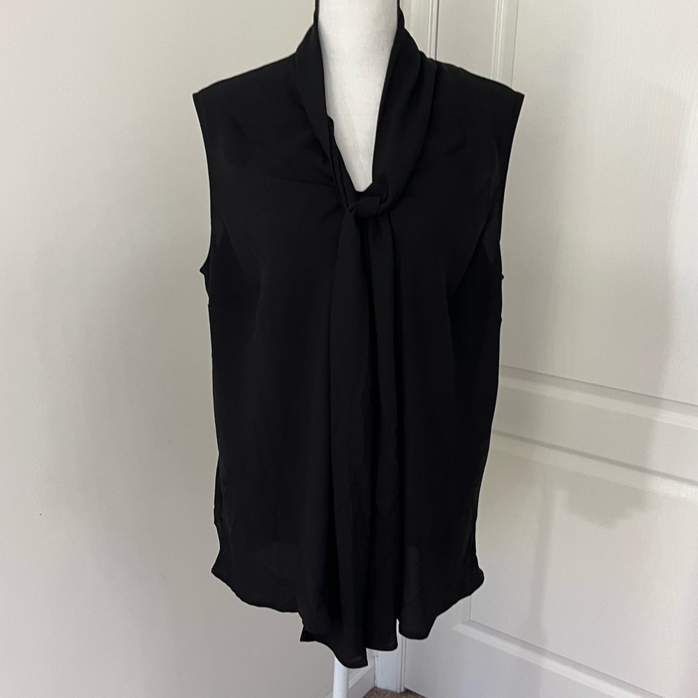 3/$25 Nine West Black Sleeveless Versatile Top Blouse Shirt Decorative 2X